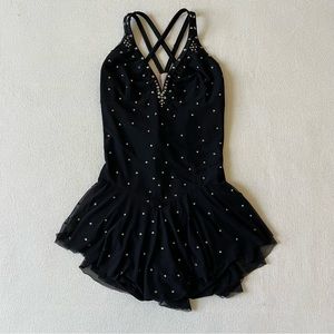 Classic Black Figure Skating Dress